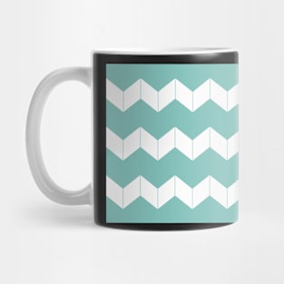 Abstract geometric pattern - zigzag - blue and white. Mug
